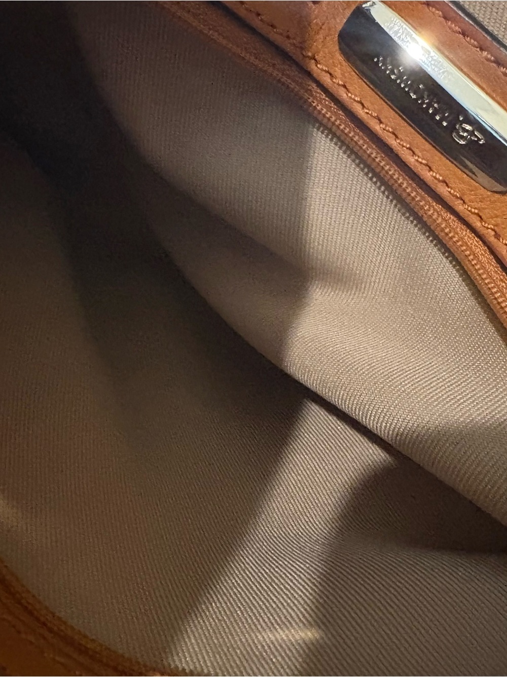 b. makowsky Orange Leather Shoulder Hobo - Picture 7 of 11